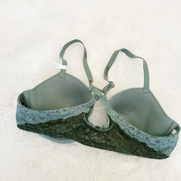 🍸AERIE REAL HAPPY DEMI LIGHTLY LINED LACE BRA SIZE 36C - Picture 10 of 10
